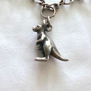 Very rare! Vintage retired james avery 3D kangaroo and Joey charm